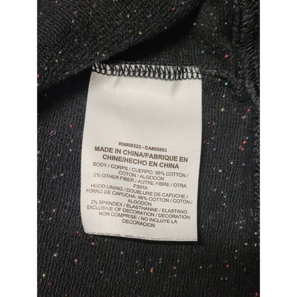 Rare Y2K Nike Speckled Hoodie Full‎ Zip Jacket Womens Medium Black - Picture 10 of 16